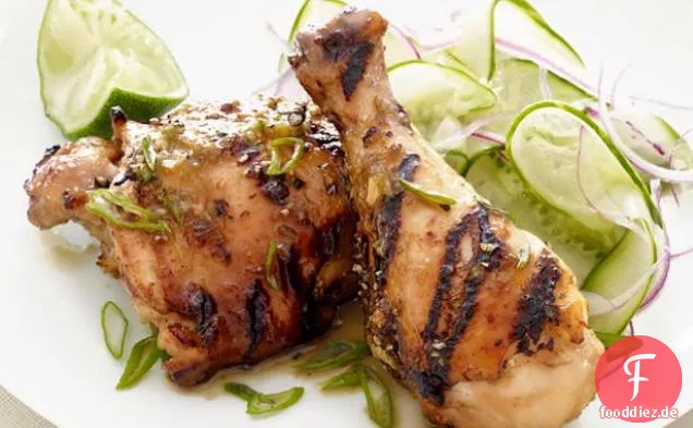 Hoisin Huhn mit Gurkensalat