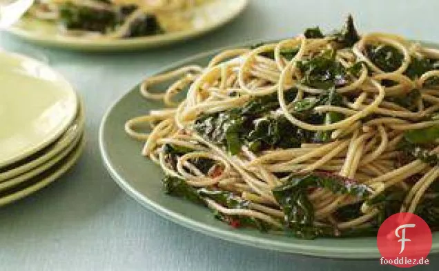 Knoblauch Und Öl Spaghetti Mit Gemüse
