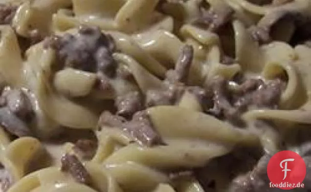 Einfaches Rindfleisch Stroganoff Mit Reis