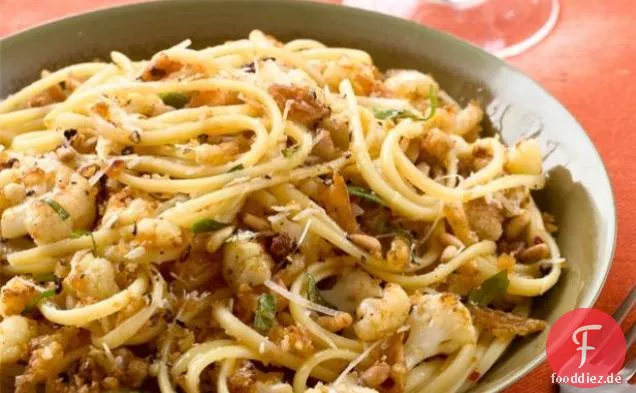 Blumenkohl-Zwiebel-Linguine