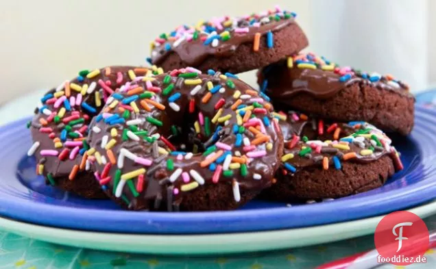 Vegane Schokolade-Schokolade Donuts