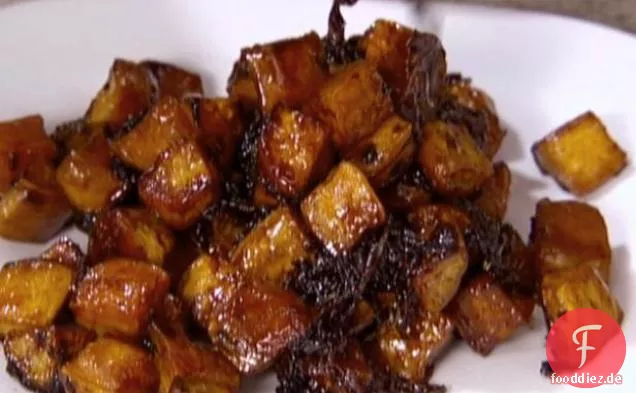Ahorn geröstete Süßkartoffeln