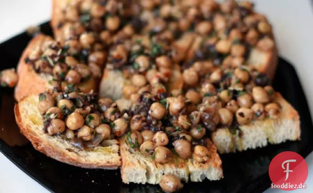 Abendessen heute Abend: Kichererbsenbruschetta