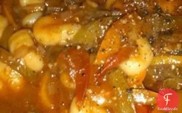 Gnocchi und Paprika in Balsamico-Sauce