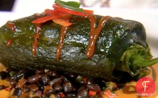 Ofen gebratener Chile Relleno mit Chipotle Asado Sauce