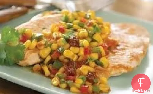 Geröstete rote Chili- und Erdbeer-Truthahnkoteletts