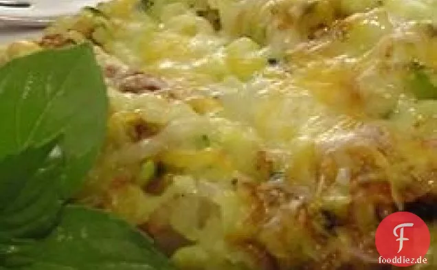 Zucchini und Zwiebelpfannkuchen
