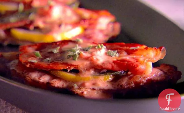 Kalbfleisch und Zitrone Saltimbocca