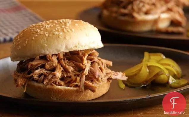 Slow Cooker Gezogen Türkei Sandwiches