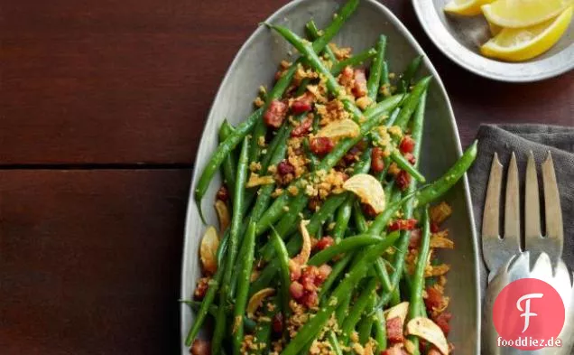 Haricots Verts mit Pancetta