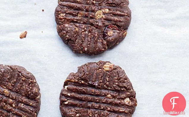 Schokolade Erdnussbutter Müsli Cookies