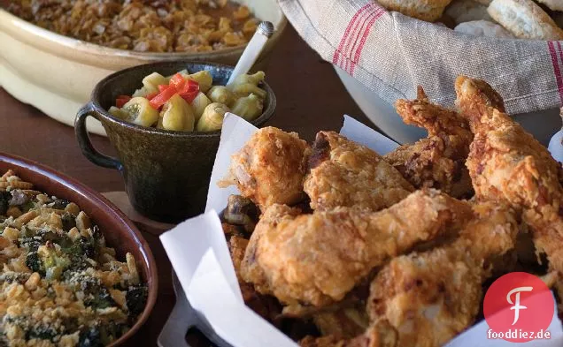Supercrispy Pfanne gebratenes Huhn