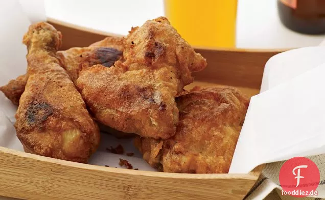 Bier-zerschlagene Buttermilch gebratenes Huhn