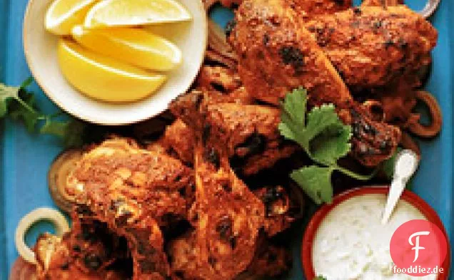 Tandoori-Hähnchenschenkel Mit Raita