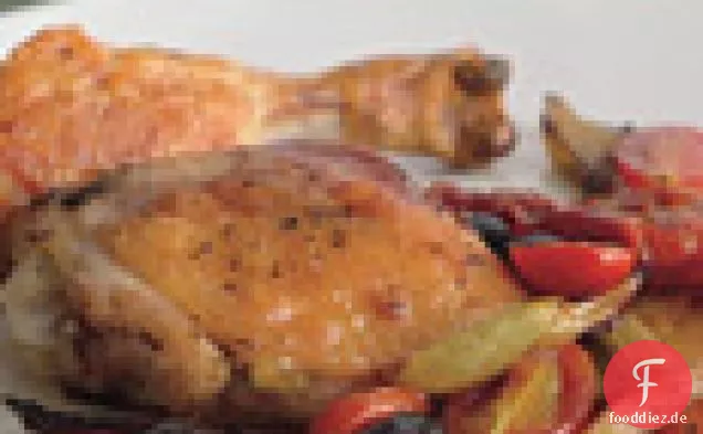 Provenzalische Huhn Und Tomate Braten