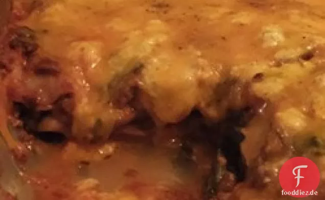 Spinat und Rindfleisch-Lasagne