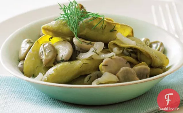 Geschmorte Ganzschoten-Fava-Bohnen mit Dill