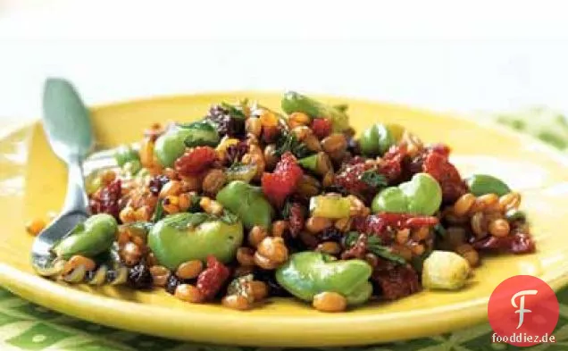 Dinkelsalat mit Fava-Bohnen