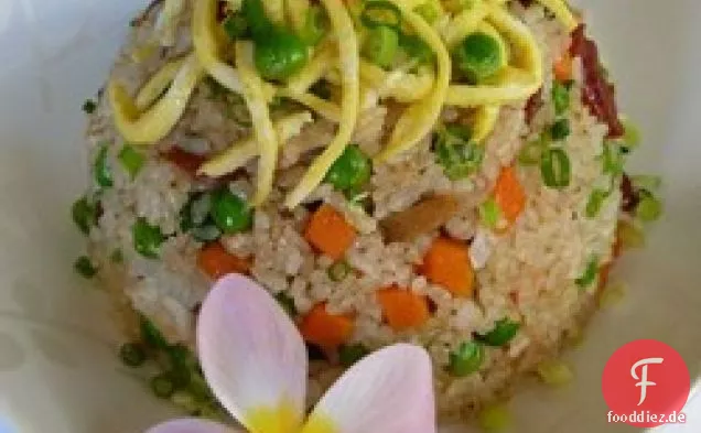 Chinesische Wurst gebratener Reis