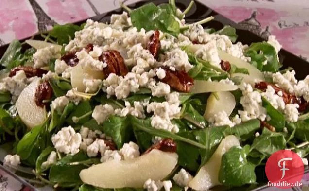 Rucola Salat mit Birnen und Gorgonzola