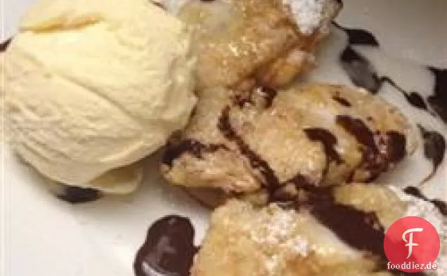 Kokosnuss gebratene Bananen