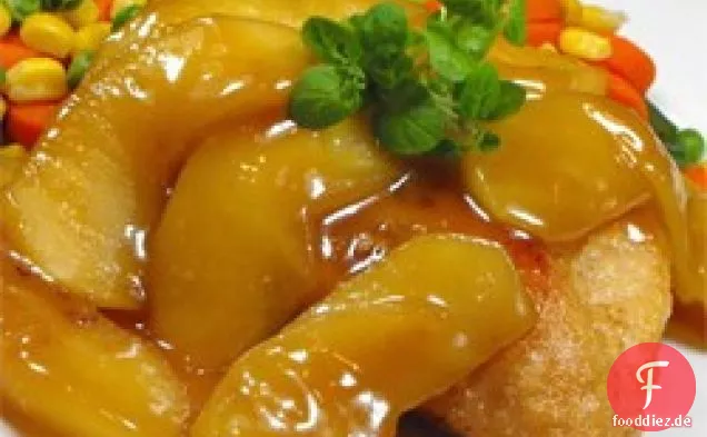 Einfache Hähnchenschnitzel mit Äpfeln
