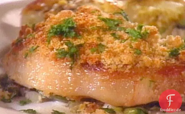 Limabohnen und Schweinekoteletts