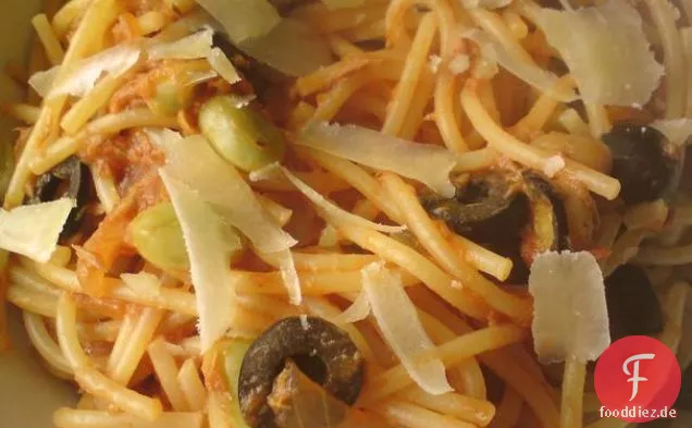 Thunfisch Spaghetti Mit Fava Bohnen