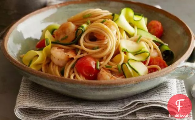 Ribbony Garnelen und Pasta Scampi