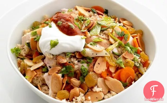 Gewürzter Couscous und Hühnchen