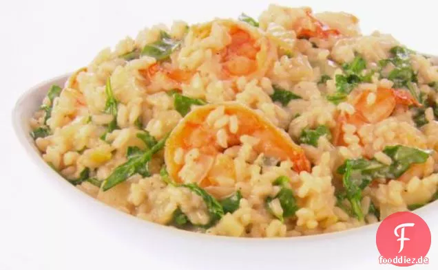 Zitronige Garnelen und Risotto