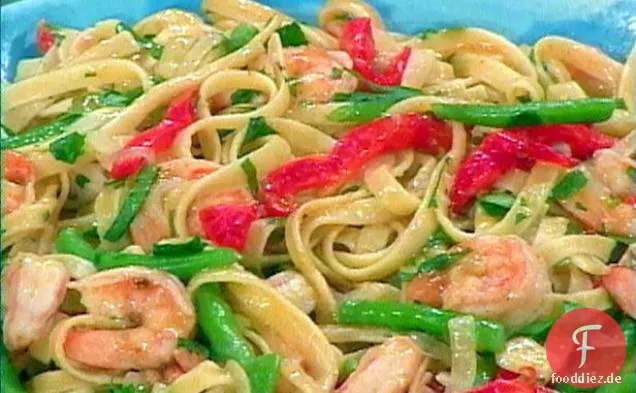 Skillet Garnelen Scampi mit Fettuccine