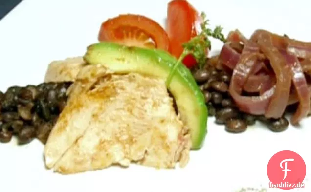 Zitrone Ingwer pochiertes Huhn