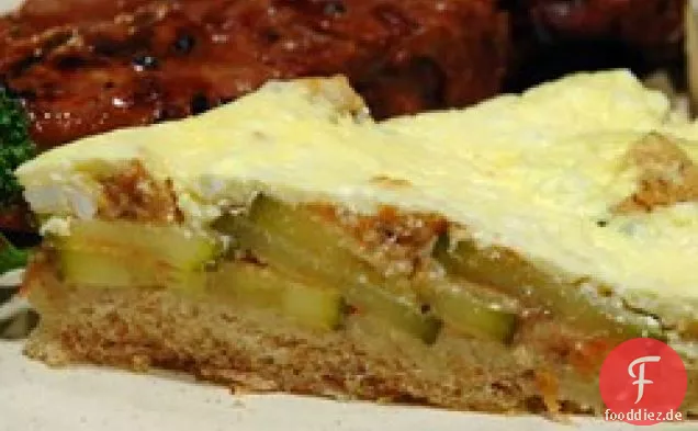 Brot-Kruste Zucchini-Quiche