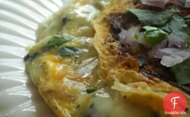 Blaues Pilz-Omelett