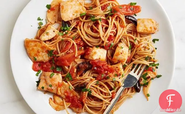 Spicy Fisch-und Olivenöl Spaghetti