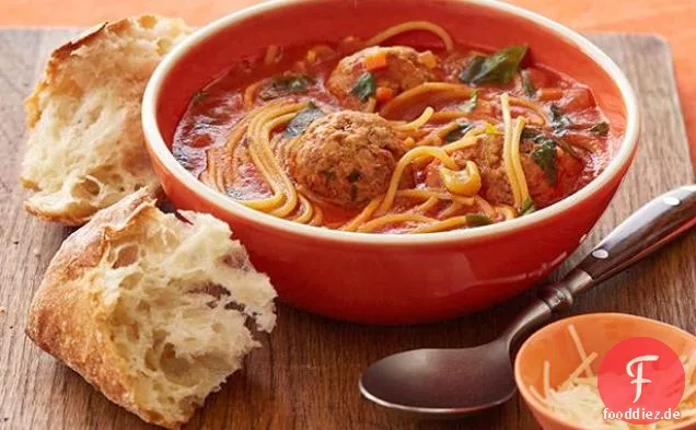 Spaghetti und Fleischbällchen
