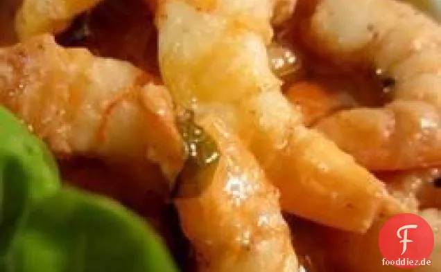 Herbed Garnelen Scampi in einem Beutel