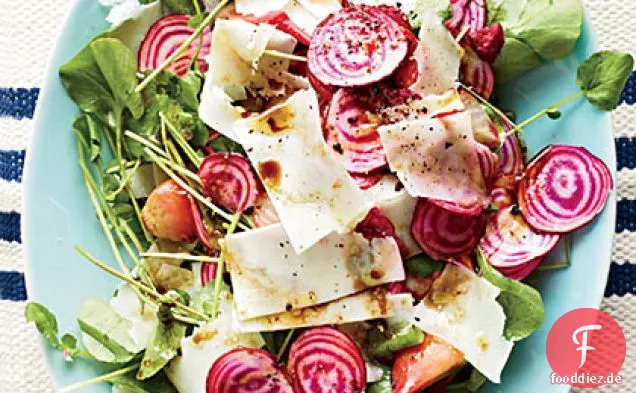 Rübensalat mit Brunnenkresse und frischem Pecorino