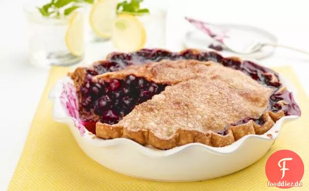 Blaubeer-Zitronenkuchen mit Butterkruste