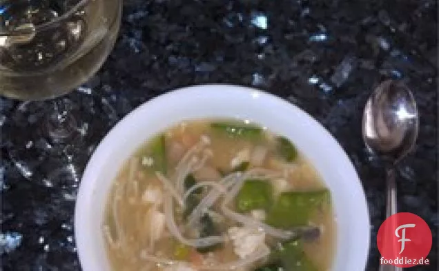 Chinesische Garnelen-Tofu-Suppe