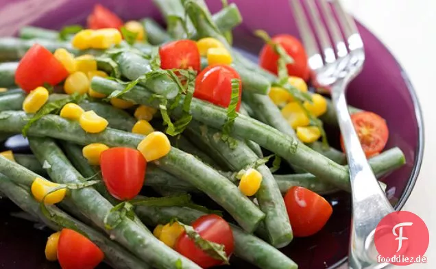 Grüner Bohnensalat mit Ziegenkäse-Dressing