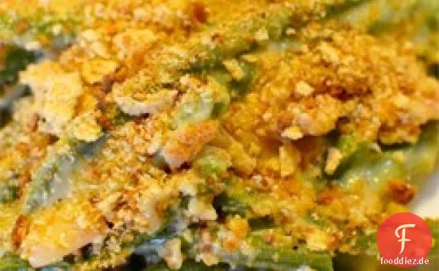 Grüne Bohnen und kanadischer Speckauflauf