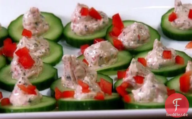 Mediterran Gewürzt Gurke Medaillons