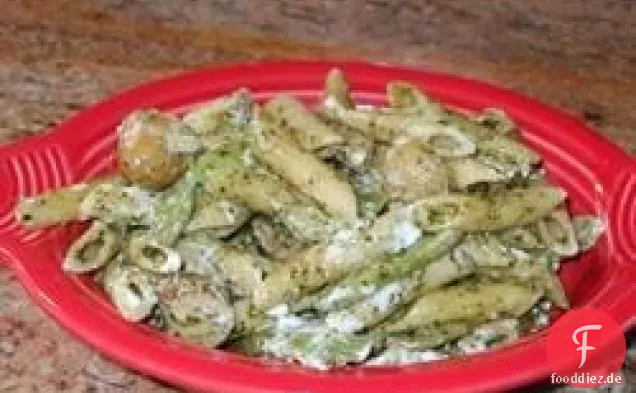 Pesto Pasta mit Grünen Bohnen und Kartoffeln