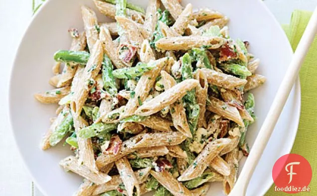 Grüne Bohnen und Vollkorn-Penne-Salat