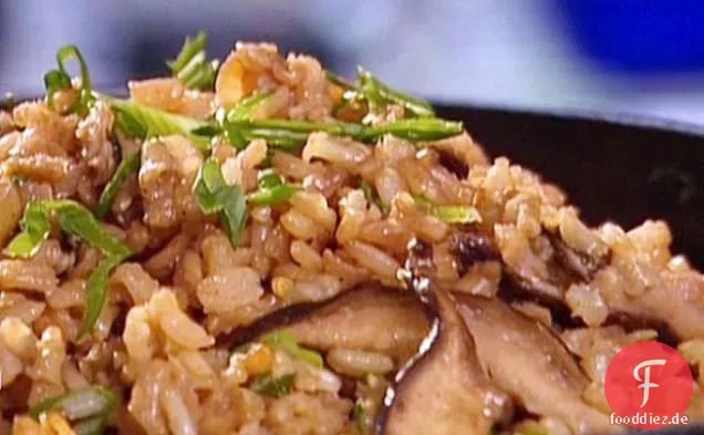 Shiitake Pilz Brauner Reis