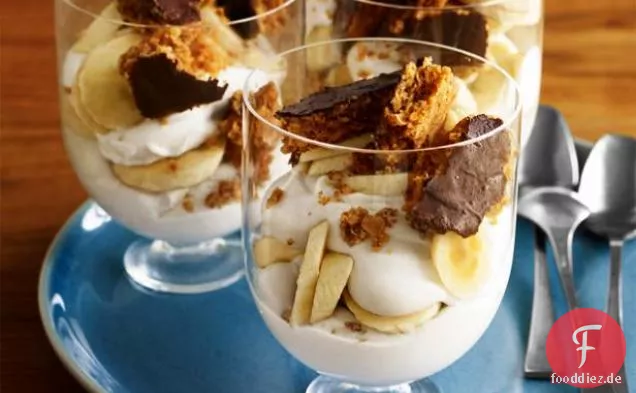 Haferflocken-Bananen-Parfaits