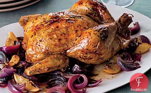 Aleppo-Pfeffer-Minze-gebratenes Huhn