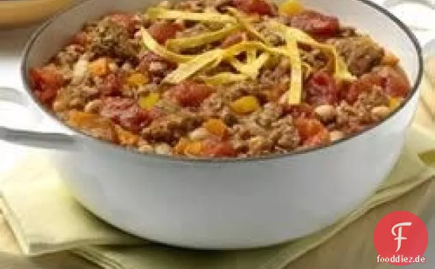Weiße Bohnen und Truthahn Chili
